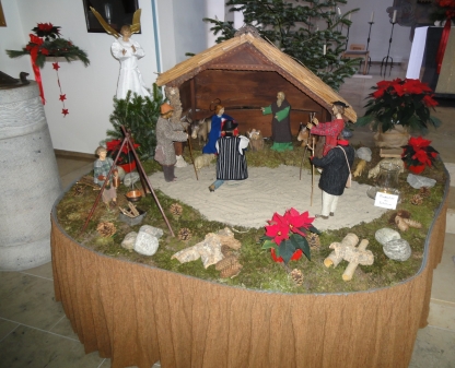 Die Krippe der Herz-Jesu-Kirche zu Weihnachten 2013.