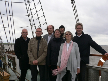 Von links: Henner Funk, Klaus Turmann, Tobias Klein, Mariska Nijhof, Manuel Bunger, Renate Knauel, Kai-Uwe Seegers