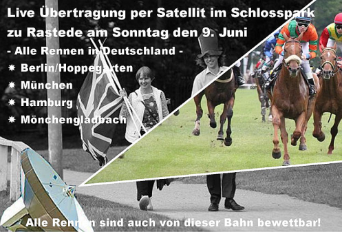 Liveübertragung aller Rennen aus Deutschland