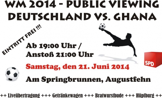 Flyer zum Public Viewing