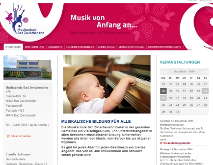 Musikschule Bad Zwischenahn jetzt online