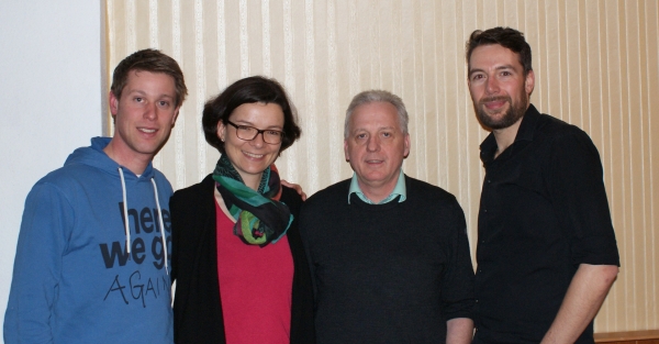 Daniel Witte, Judith Hilker, Manfred Lanfermann und Sascha Jänicke bilden den Vorstand der Laufsportfreunde Oldenburg.