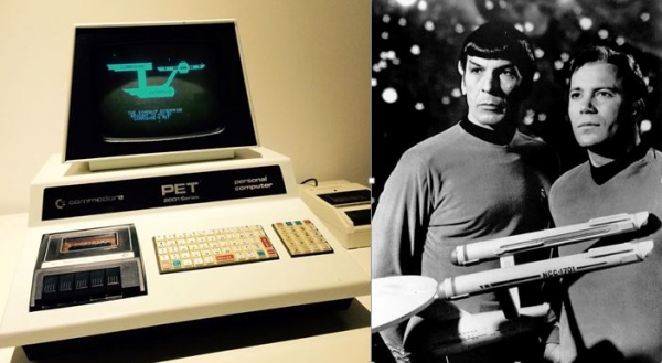 Selbst in den Siebzigern gab es den Kontakt zwischen Computer und Kino (Bild links: Computermuseum / Bild rechts: www.pixabay.com).