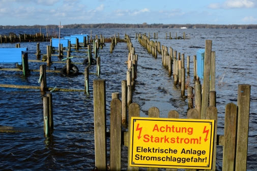 Hochwasser am Südufer Bad Zwischenahn April 2015