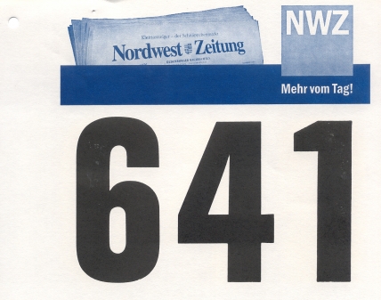 Startnummer mit NWZ-Logo