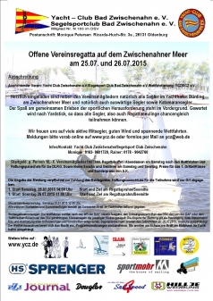 Offene YCZ-Vereinsregatta 25.07./26.07.2015 Yacht Club Bad Zwischenahn