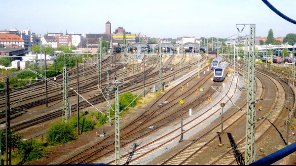 Gleisanlagen vor Hauptbahnhof