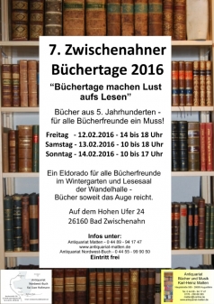 7. Zwischenahner Büchertage 2016
