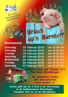 Urlaub up'n Burnhoff, der Kartenvorverkauf läuft...