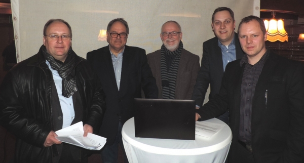 Michael Ringelberg, Volker Martz, Hans-Hermann Pastor, Bürgermeister Matthias Huber, Björn Meyer