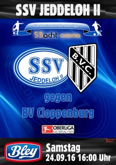 24.09.: SSV Jeddeloh II - BV Cloppenburg - Oberliga Niedersachsen