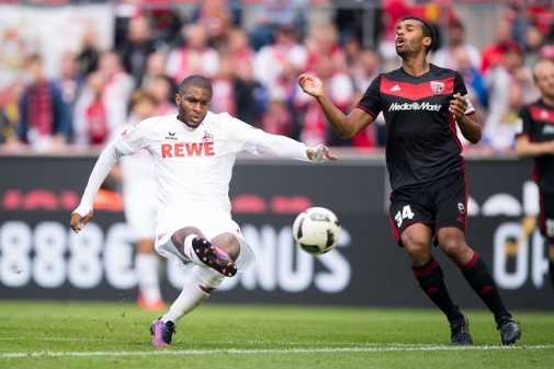 Erfolgreich: Kölns Stürmer Anthony Modeste (links) schießt Tore am Fließband und erzielt jede Menge Punkte beim NWZ-Bundesliga-Trainer. Bild: DPA