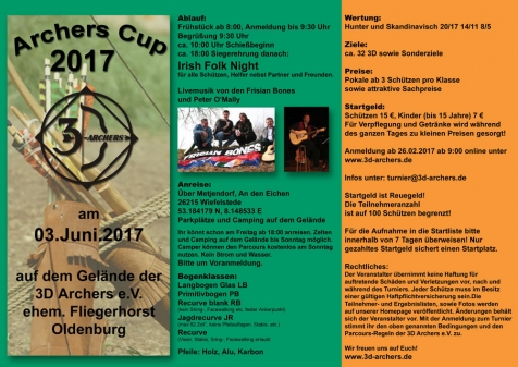 3. Archers-Cup 2017 der 3D-Archers e.V.