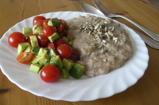 Dinkelbrei mit Gemüse