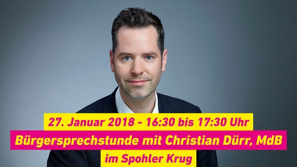 FDP Wiefelsetde: Bürgersprechstunde mit Christian Dürr, MdB