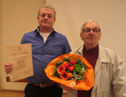 Ehrenmitglied Wilfrid Doddek und Gustav Backhuß-Büsing, 1. Vorsitzender