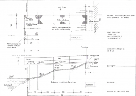 Rollstuhlsteg zum Küstenkanal - Förderer gesucht!