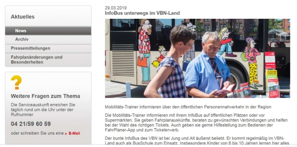 Info-Bus wieder in der Wesermarsch im Juli 2019