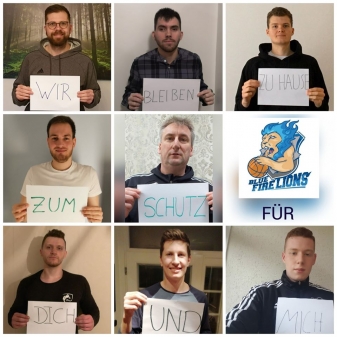 Spieler und Offizielle der Blue Fire Lions bleiben zu Hause