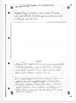 Brief Luise Seite 1