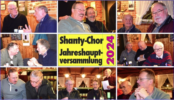 Shanty-Chor – JHV-Bilanz: 36 aktive Mitglieder im Jubiläumsjahr