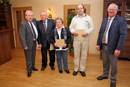 v.l. Manfred Auricht, Hans Büntjen, Ulrike Schmidt, Andreas Schmidt, Dierk Schröder