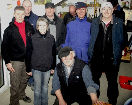 v.li.n.re.: Wilfried Lumma, Andreas Bohlen, Gabriele Teichmann, Axel Cornelius, Theo Schenke, Peter Teichmann, Hans-Günter Hanau 
