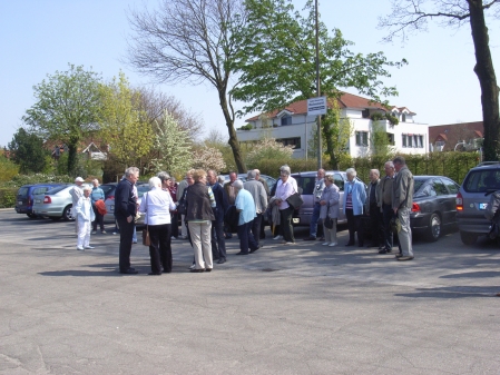 Warten aus den Bus