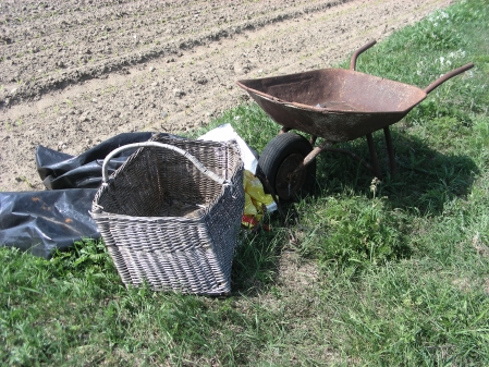 Ort: Selgenkuhlen-Plastik/Korb/Schubkarre