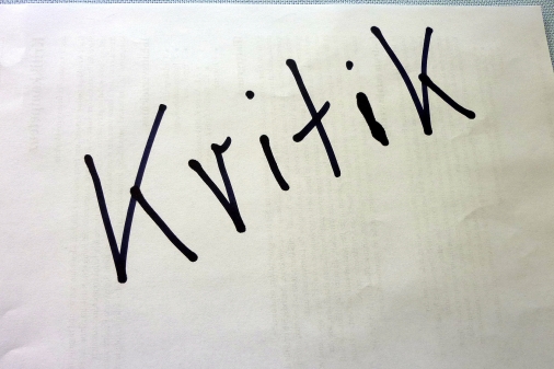 Wie halten Sie es mit der Kritik ?