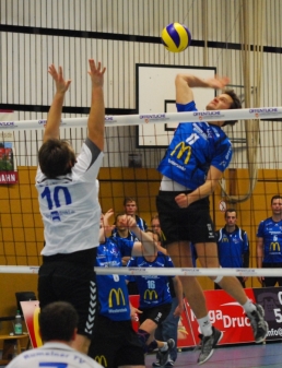 Zeigte gegen Rumeln eine starke Leistung: VSG-Mittelblocker Marco Meyer (Bild: Manfred Hollmann)