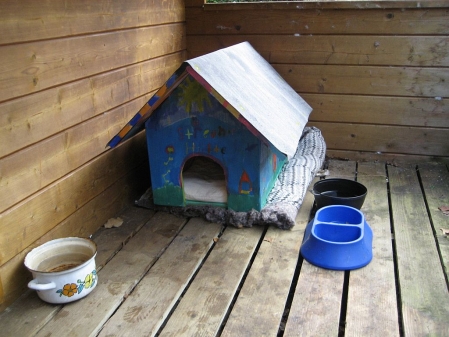 Ein Häuschen für streunende Katzen…