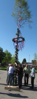 Maibaumaufstellen - eine schöne Tradition, die wir aufrechterhalten