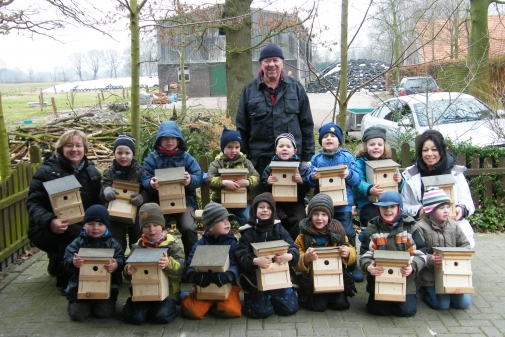 Die Kinder vom Waldkindergarten haben Nistkästen gebaut (Bild: Dirk Busker)