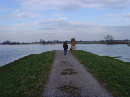 Spaziergang auf dem Elbdeich