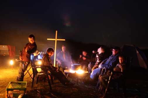 Lagerfeuerromantik bei den Pfadfindern