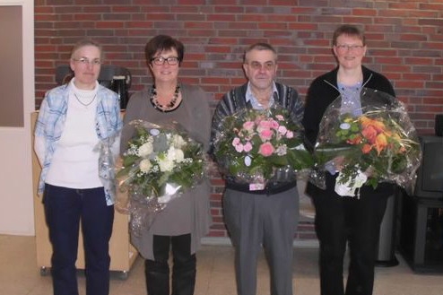 von links nach rechts: Sigrid Meier, Dagmar Sachse, Erwin Groß, Regine Harms