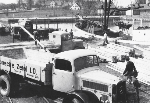 Vareler Hafen im Jahr 1952