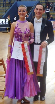 nach der Siegerehrung HGR II B-Std - Antonia Hartung & Arndt Schulz