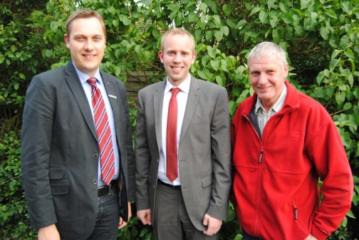 Bürgermeister Matthias Huber, Dennis Rohde und Friedrich Hasseler