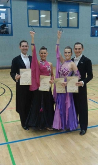 nach dem Finale - v. l. Eike Arndt, Alex Bönig, Antonia Hartung, Arndt Schulz