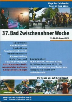 Am Mittwoch, 15. August, wird um 19:30 Uhr auf dem Marktplatz in Bad Zwischenahn die bis zum 19. August dauernde 37. Bad Zwischenahner Woche eröffnet.