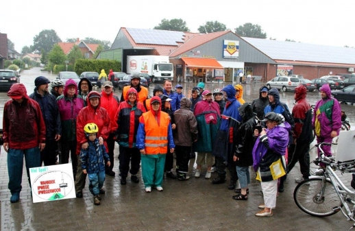 Das war doch zu viel Regen für die Radfahrer