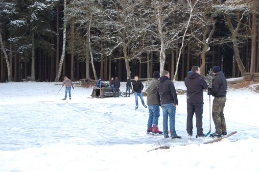 Vorbereitungen Eiskockey