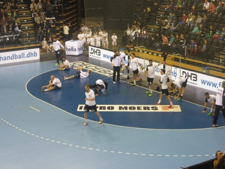 Die DHB-Auswahl macht sich warm
