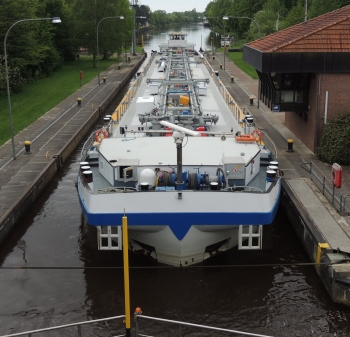 Ankunft in der Schleuse